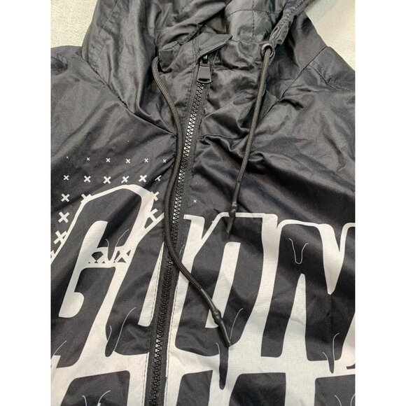 Looney Tunes Members Only Goon Squad Jacket Mens Large Black Hooded Windbreaker - Picture 9 of 16